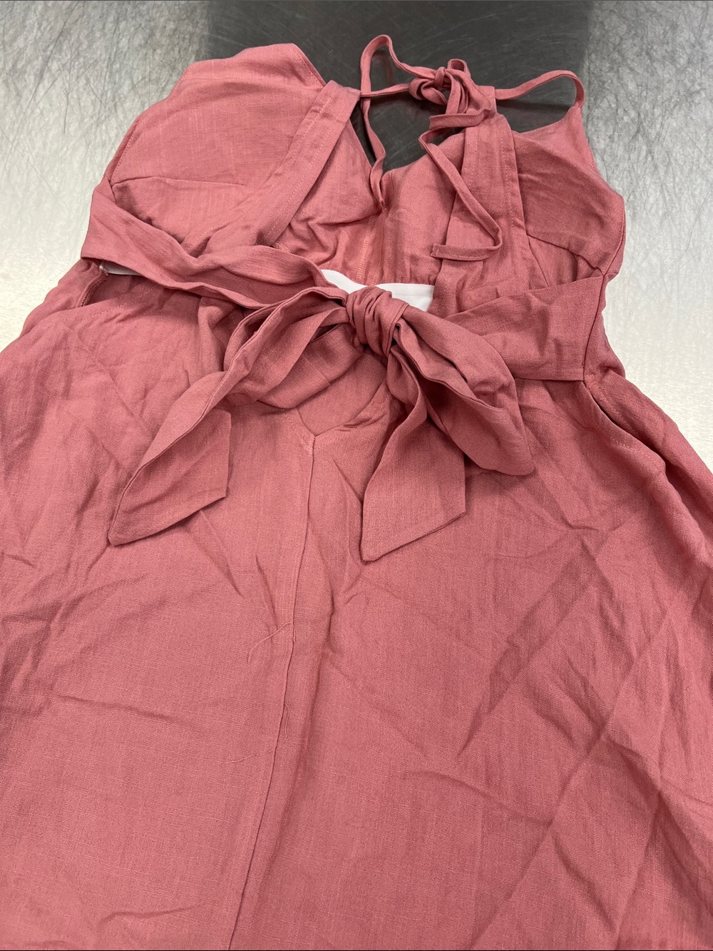 HALARA Dusty Rose Tie-Back Mini Dress Women’s L - Picture 8 of 11